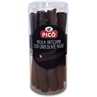 Los mejores  - Neulas Artesanas o Barquillos de Chocolate Negro 280g Galleta en forma de tubo bañada con cobertura de chocolate negro.
